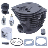 44MM Chainsaw Cylinder Piston Gasket For Husqvarna 350 351 353 With Intake Manifold Needle Bearing Spark Plug