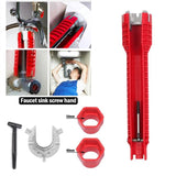 8 In 1 Multi Key Flume Magic Wrench Sink Plumbing Tools Magic Wrench 8 in 1 Multifunctional English Key Plumbing Wrench Tool