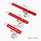 200/300/400mm Woodworking 45/90 Degree Scriber Ruler Height Gauge Measuring Tool 6XDD