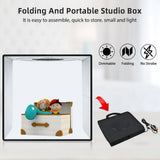 Travor 30*30 cm Foldable Photo box Mini  Led LightBox Dimmable Photography Studio Shooting Tent Box Kit with 6Colors Backdrop