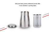 Upgrade 110V/220V Coffee Grinder Electric Milling Machine 1-8 Gears Coffee Seasoning Grinder