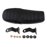 63cm Motorcycle Cafe Racer Vintage Seat Flat Brat Saddle Cushion Black