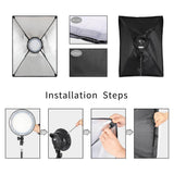 2 Color Free Adjustable LED Softbox Lighting Kit  45W Continuous Light Box With 2M Tripiod  For Photo Studio Video