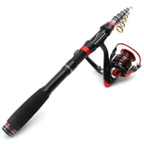 2.1M Fishing rod with reel Carbon Telescopic Fishing Rod and reel set Portable Trout Rod Multifunction Travel pocket Rod pesca