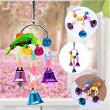 13pcs Bird Cage Toys Parrots Reliable &amp; Chewable - Swing Hanging Chewing Bite Bridge Wooden Beads Ball Bell Toys Random Color