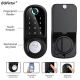 Smart Deadbolt Keyless Entry Electronic Touch Scree Front Bluetooth Tuya APP Control Card Passcode Ekeys Sharing Auto Door Lock