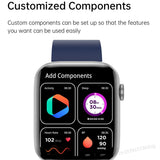 Smart Watch T12 Pro Bluetooth Call 1.95inch Big Screen AI Voice Heart Rate Blood Oxygen Health Monitoring Men Women Smartwatch