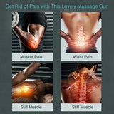 Fascial Gun 6-Level Variable Frequency Vibration Muscle Massager Portable Quiet Electric Body Massager 4 Massage Heads