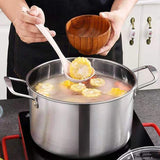 Stock Pot with Lid Professional Home Chef Grade Clad Pot for Soup, Broth &amp; Stock, Chili, Casserole All Surface