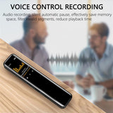 Mini Portable Digital Voice Activated Recorder For Lectures And Meetings Noise Reduction Clear Audio Sound Recorder MP3 Black