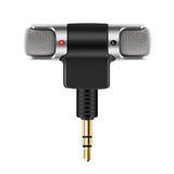 Mini Portable Mic Digital Stereo Microphone Stereo Recorder for Phone Professional Mic with 3.5mm Jack Plug Mini Mic