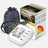Automatic Blood Pressure Monitor Digital Infrared Thermometer Arm Tensiometer Sphygmomanometer Home Health Care Equipment White