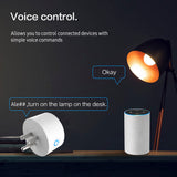 Smart Wi-Fi Plug Wireless Wifi Socket APP Remote Control Voice Control Schedule Function Smart In-wall Socket Outlet 10A White
