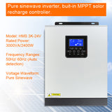 3000VA Solar Inverter Pure Sinewave Solar Inverter for Home Solar System MPPT 40A Solar Recharge Controller