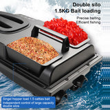 500m RC Fishing Bait Boat Dual Motor Fish Finder 1.5KG Loading Automatic Cruise Low Battery/Disconnection Reminder for Fishing