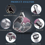 Pet Vest Dog Harness and Leash Set Reflective Breathable Mesh Walking Harnesses Anti Pull For Small Medium Large Dog Supplies