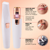 2In1 Electric Eyebrow Trimmer USB Rechargeable Bikini Painless Hair Remover LED Light lady Epilator Razor Face Body Women Shaver