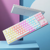 87 Keys Gaming Wired Mechanical Keyboard Pudding Keycap Blue Switch RGB Backlit Teclado Gamer for PC Laptop