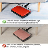 Cleanhome Carpet Floor Sweeper Cleaner for Home Office Carpets Rugs Undercoat Carpets Dust Scraps Paper Cleaning with Brush
