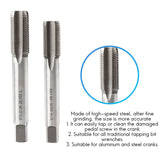 Dropship-Bike Crank Pedal Thread Tap High Speed Steel Left Right Hand Thread Repair Drill Bits MTB Road Crankset Wire Tap Tools