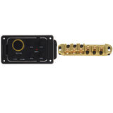 -Roller Adjustable Saddle Tune-O-Matic and Brass Rollers Bridge with KLT-10B 4 Band EQ Equalizer Preamp Guitar Pickup