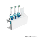 Home Decor Wall Mounted Large Capacity Save Space Multi Holes Toothpaste Rack Anti Dirty Electric Toothbrush Holder Easy Install