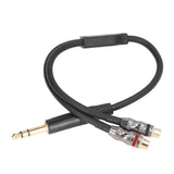 Dual RCA to 6.35mm Cable 1/4inch Male Stereo to 2RCA Female Y Splitter Adapter for Studio Outdoor Live Performance 1.0ft
