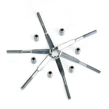 24pcs Chrome Plated Banjo Parts Banjo Flat Hooks And Nuts 5.7cm
