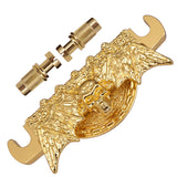 1 Set Skull Head Carved Split Bridge Electric Guitar Bridge Roller Saddle For LP Electric Guitar