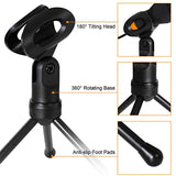 Condenser Microphone Kit Home Karaoke MIC with Desktop Stand Microphone for PC YouTube Video Chatting Gaming Podcast Recording