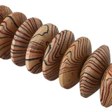Wooden Nonslip Handle 8 Rollers Belly Back Health Massager