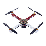 F450 4-Axle Airframe 450mm Drone Frame Kit w/ 2-4S 30A RC Brushless ESC A2212 1000KV Brushless Motor 13T 1045 CW CCW Propellers