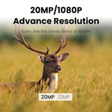 BST880 120° Wide HD Hunting Camera 20MP 1080P Automatic Trigger Time Night Vision Waterproof Trail Camera For Off-Road Safety