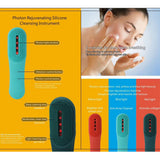 Sonic Facial Cleansing Brush Face Scrubber IPX7 Waterproof Pore Cleaner Acne Treatment SPA Skin Care Photon Rejuvenation Machine