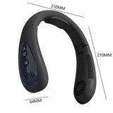 Summer Sports Fan USB Rechargeable Neckband Hanging Neck Fans 3 Speed Portable Adjustable Digital Display for Outdoor Indoor