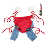2021 NEW Dog Costumes Funny Clothes Chucky Style Funny Pet Clothes Dog Cosplay Costume Sets Novelty Clothing For Bulldog Pug