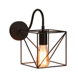 Vintage Led Wall Light Retro Loft Industrial Wall Lamp Black E27 Iron Simple lampshade Cage Guard Sconce Indoor Lighting Fixture