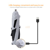 3.6V Cordless Electric Screwdriver Rechargeable Power Screwdriver Battery Electric Tool Twistable Handle LED Home DIY Power Tool