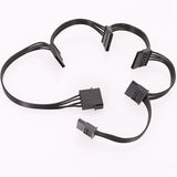 10Pcs Molex 4Pin IDE to 5 SATA 15Pin Hard Drive Power Supply Splitter Cable for DIY PC Sever 18AWG 4-Pin to 15-Pin Power