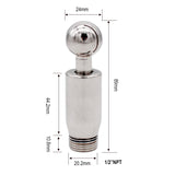 1/2"NPT Male Mini Spray Ball Rotating CIP Homebrew Beer Tank 304 Stainless Sanitary Homebrew Beer Hardware
