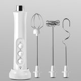 Electric Egg Beater 3-Speeds USB Rechargeable Mixer Heads Eggbeater Frother Stirrer Coffee Milk Drink Blender