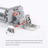 DIN Rail Terminal Blocks Kit Terminal+Ground Blocks+Aluminum Rail+End Brackets+End Covers+Jumpers Kits