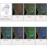 7 Colors LED Facial Mask Led Photon Therapy Face Mask Machine Light Therapy Acne Mask Neck Beauty Led Mask Skin Care Tool