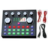 Voice Changer 7 Modes Noise Reduction Independent Adjustment Live Sound Card Multiple Effects Streaming Universal Mixer Board