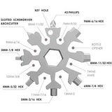 Universal 18-in-1 EDC Snowflake Torque Wrench Multi-tool Portable Stainless Steel Tools Set Multifunction Hand Tools Manual Tool