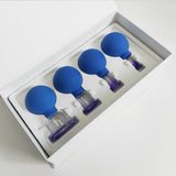 1 Boxed of 4pcs Vacuum Cupping Cups Portable Back Body Massager Suction Vacuum Can for Men (Blue)