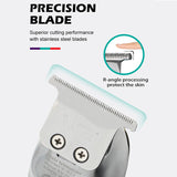 Professional full metal hair clipper barber cordless electric hair trimmer for men rechargeable hair cutting machine adjustable