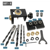 3 In 1 Woodworking Dowel Jig Set, Drill Guide Dowelling Jig Master Kit Pocket Hole Jig Drill Locator W/ 6/8/10/15mm Drilling Bit