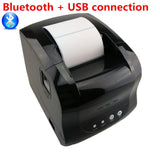 Free Shipping Thermal Label Printer Barcode QR Code Sticker Receipt Bill Print Support 20-80mm Width USB Bluetooth Connection