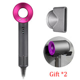 220V Leafless Professional Hair Dryer 1600W High Speed Hairdryer Temeperature Control Salon Dryer Wind Negative Ionic Blow Dryer